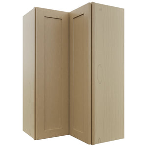 Fabuwood Galaxy Natural Oak WPC2439 Wall Corner Pie Cabinet, Front View