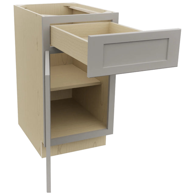 Fabuwood Galaxy Nickel B18 Base Standard Cabinet, Open View