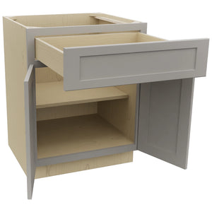 Fabuwood Galaxy Nickel B27 Base Standard Cabinet, Open View