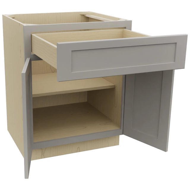 Fabuwood Galaxy Nickel B27 Base Standard Cabinet, Open View