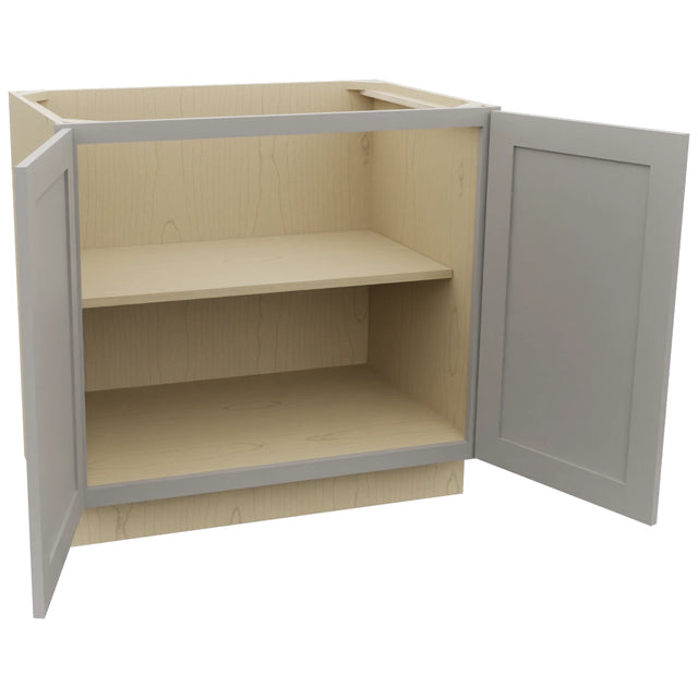 Fabuwood Galaxy Nickel B36FD Base Full Door Cabinet, Open View