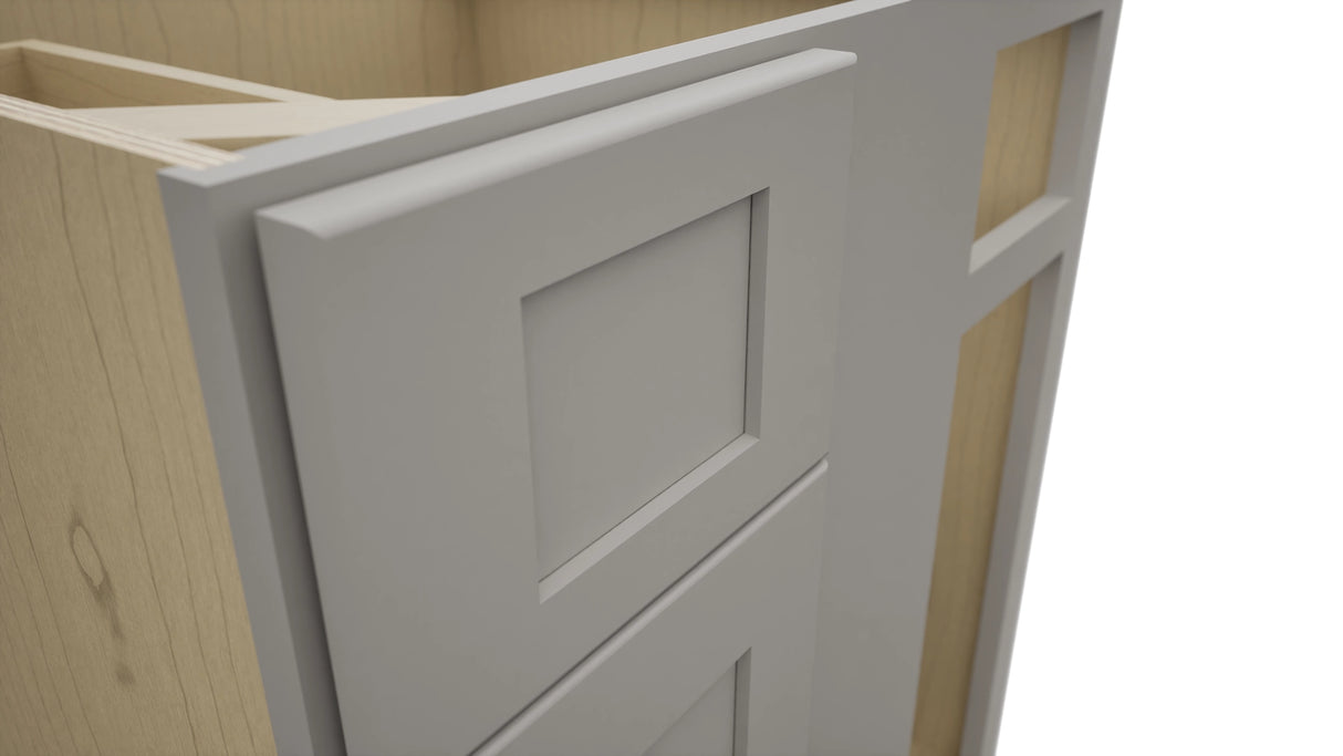 Fabuwood Galaxy Nickel BLB36/39 Base Corner Blind Cabinet, Detail View