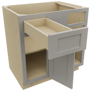 Fabuwood Galaxy Nickel BLB39/42 Base Corner Blind Cabinet, Open View
