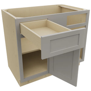 Fabuwood Galaxy Nickel BLB42/45 Base Corner Blind Cabinet, Open View