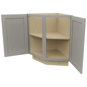 Fabuwood Galaxy Nickel BRA24 Base Return Angle Cabinet, Open View
