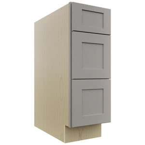 Fabuwood Galaxy Nickel DB12 Base 3 Drawers Cabinet, Front View