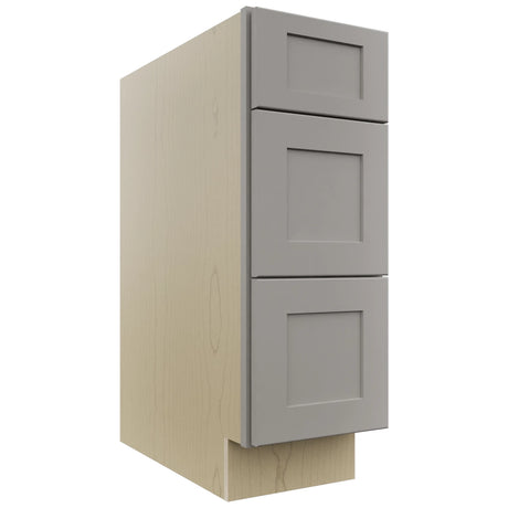 Fabuwood Galaxy Nickel DB12 Base 3 Drawers Cabinet, Front View
