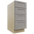 Fabuwood Galaxy Nickel DB15-4 Base 4 Drawers Cabinet, Front View