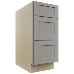 Fabuwood Galaxy Nickel DB15 Base 3 Drawers Cabinet, Front View