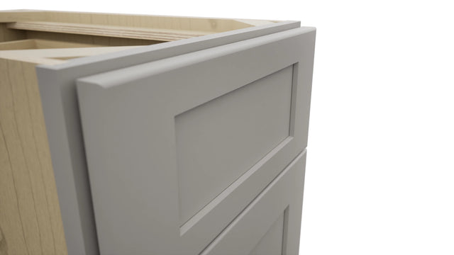 Fabuwood Galaxy Nickel DB15 Base 3 Drawers Cabinet, Detail View