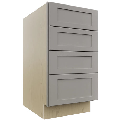 Fabuwood Galaxy Nickel DB18-4 Base 4 Drawers Cabinet, Front View