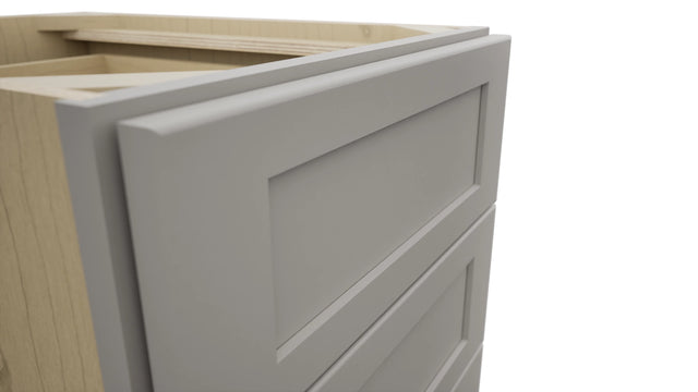 Fabuwood Galaxy Nickel DB18-4 Base 4 Drawers Cabinet, Detail View