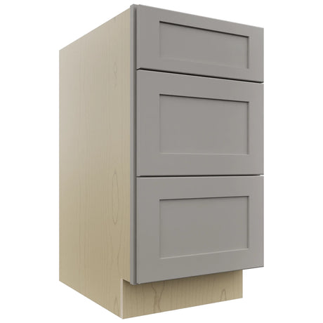 Fabuwood Galaxy Nickel DB18 Base 3 Drawers Cabinet, Front View