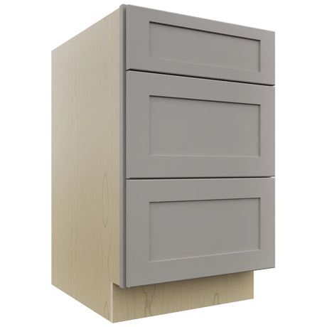 Fabuwood Galaxy Nickel DB21 Base 3 Drawers Cabinet, Front View
