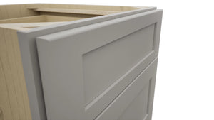 Fabuwood Galaxy Nickel DB21 Base 3 Drawers Cabinet, Detail View