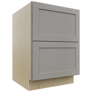 Fabuwood Galaxy Nickel DB24-2 Base 2 Drawers Cabinet, Front View