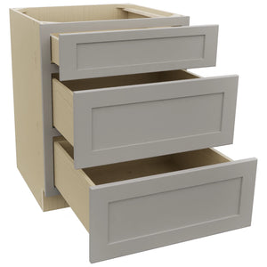 Fabuwood Galaxy Nickel DB27 Base 3 Drawers Cabinet, Open View