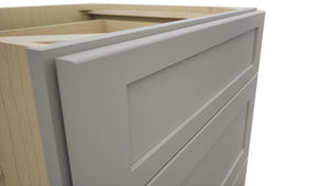 Fabuwood Galaxy Nickel DB27 Base 3 Drawers Cabinet, Detail View