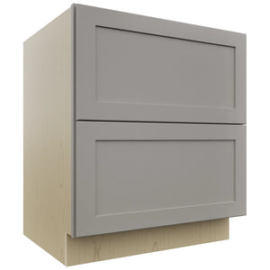 Fabuwood Galaxy Nickel DB30-2 Base 2 Drawers Cabinet, Front View