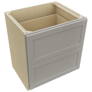 Fabuwood Galaxy Nickel DB30-2 Base 2 Drawers Cabinet, Top View