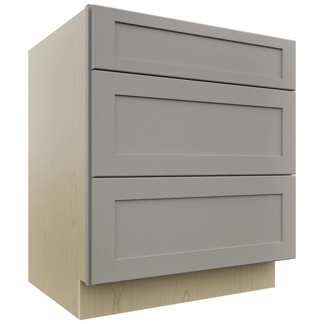 Fabuwood Galaxy Nickel DB30 Base 3 Drawers Cabinet, Front View