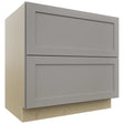 Fabuwood Galaxy Nickel DB36-2 Base 2 Drawers Cabinet, Front View