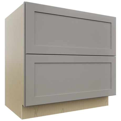 Fabuwood Galaxy Nickel DB36-2 Base 2 Drawers Cabinet, Front View