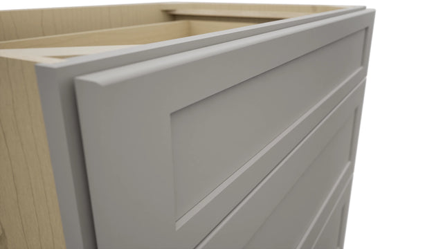 Fabuwood Galaxy Nickel DB36 Base 3 Drawers Cabinet, Detail View