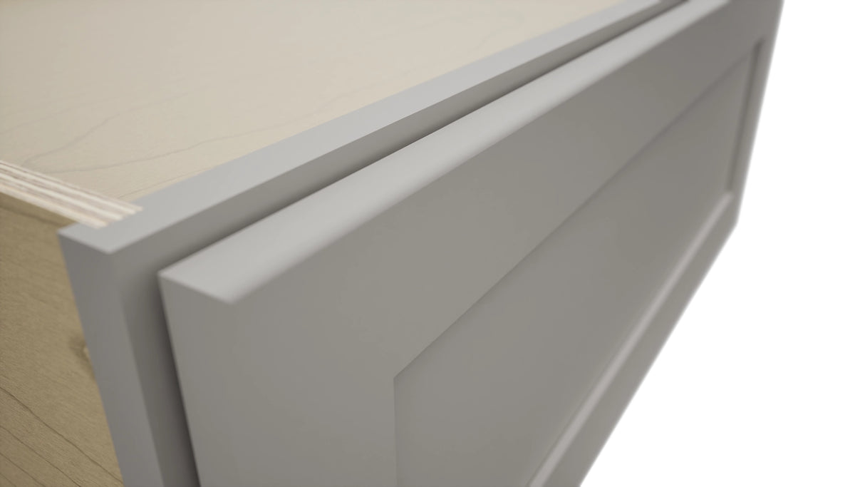 Fabuwood Galaxy Nickel DBS30 Base Bench Seat Cabinet, Detail View