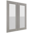 Fabuwood Galaxy Nickel DS GDW2430 Wall Glass Door, Front View