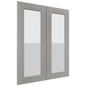 Fabuwood Galaxy Nickel DS GDW2430 Wall Glass Door, Front View