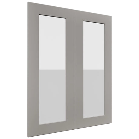 Fabuwood Galaxy Nickel DS GDW2430 Wall Glass Door, Front View
