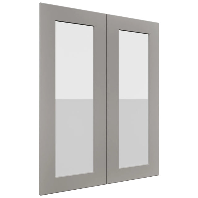 Fabuwood Galaxy Nickel DS GDW2430 Wall Glass Door, Front View