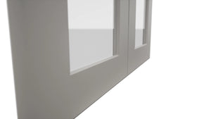 Fabuwood Galaxy Nickel DS GDW2430 Wall Glass Door, Detail View