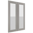 Fabuwood Galaxy Nickel DS GDW2436 Wall Glass Door, Front View