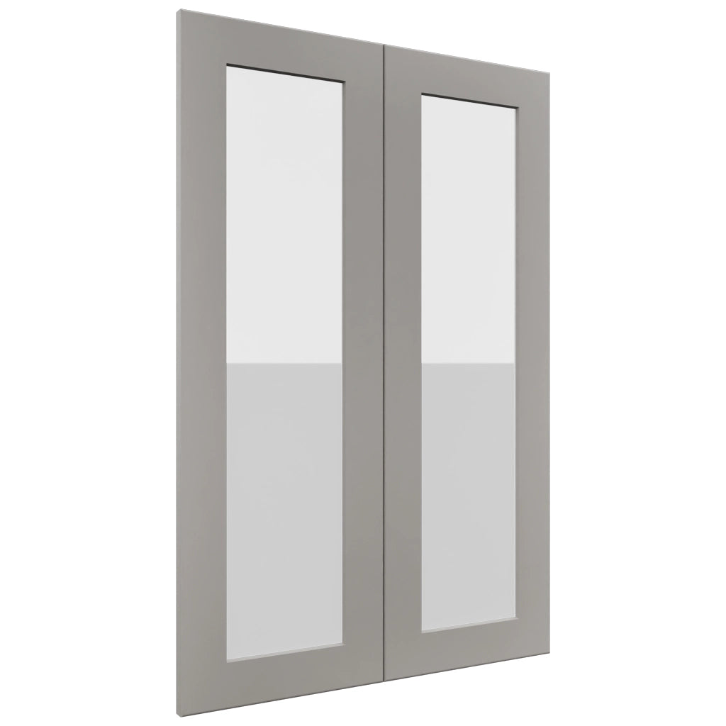 Fabuwood Galaxy Nickel DS GDW2436 Wall Glass Door, Front View