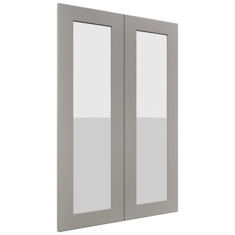 Fabuwood Galaxy Nickel DS GDW2436 Wall Glass Door, Front View