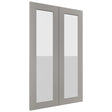 Fabuwood Galaxy Nickel DS GDW2439 Wall Glass Door, Front View