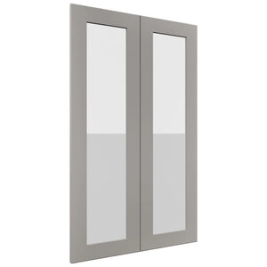 Fabuwood Galaxy Nickel DS GDW2439 Wall Glass Door, Front View