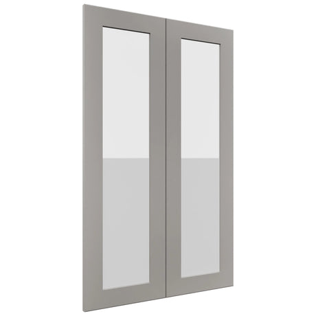 Fabuwood Galaxy Nickel DS GDW2439 Wall Glass Door, Front View