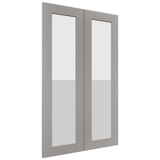 Fabuwood Galaxy Nickel DS GDW2439 Wall Glass Door, Front View