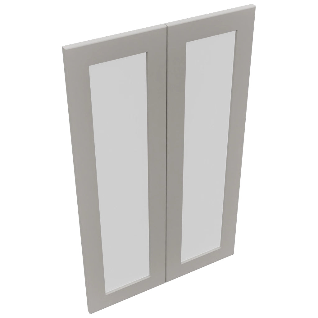 Fabuwood Galaxy Nickel DS GDW2439 Wall Glass Door, Top View