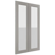 Fabuwood Galaxy Nickel DS GDW2442 Wall Glass Door, Front View