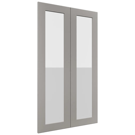 Fabuwood Galaxy Nickel DS GDW2442 Wall Glass Door, Front View