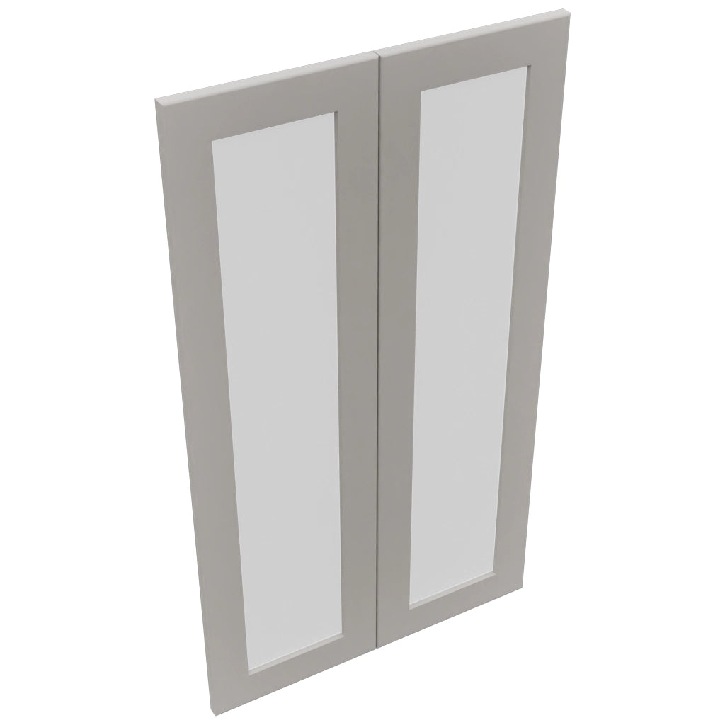 Fabuwood Galaxy Nickel DS GDW2442 Wall Glass Door, Top View