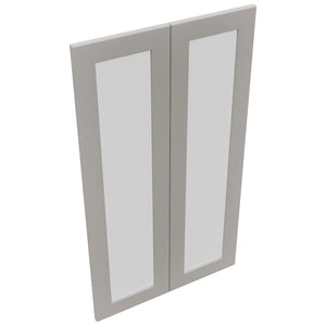 Fabuwood Galaxy Nickel DS GDW2442 Wall Glass Door, Top View