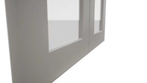 Fabuwood Galaxy Nickel DS GDW2442 Wall Glass Door, Detail View
