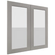 Fabuwood Galaxy Nickel DS GDW3030 Wall Glass Door, Front View