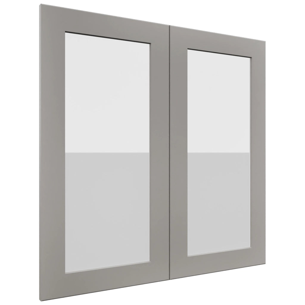 Fabuwood Galaxy Nickel DS GDW3030 Wall Glass Door, Front View