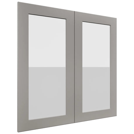 Fabuwood Galaxy Nickel DS GDW3030 Wall Glass Door, Front View